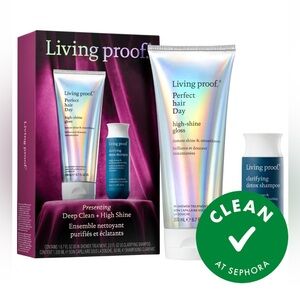 LIVING PROOF Detox Shampoo and High Shine Gloss Gift Set. Limited Edition.